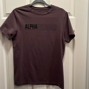 Alpha Forward Premium Tee, Unisex, Size Medium, Gray